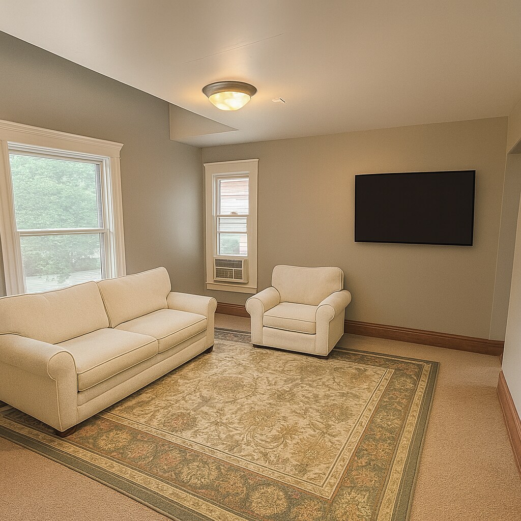 A1 image of furniture and TV - 202 3rd St