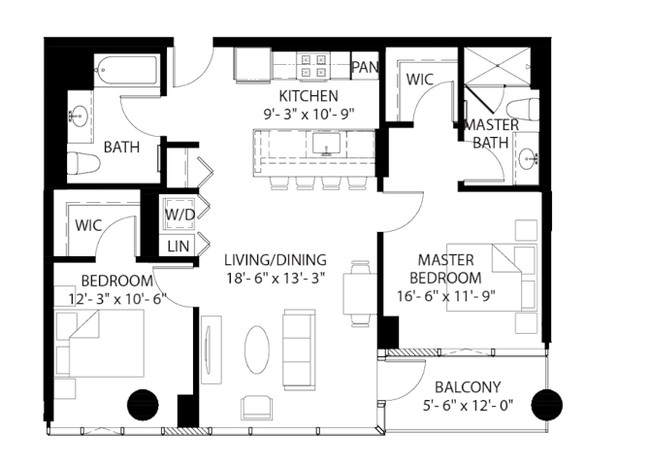 Floorplan - Halsted Flats