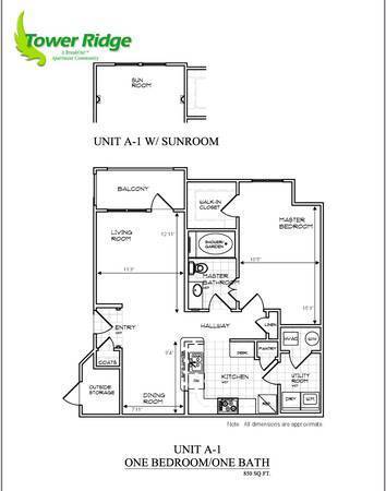 Floorplan - Tower Ridge Apartments