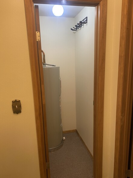 Hot Water Heater & Ski Racks Closet - 36 Ruland Pl