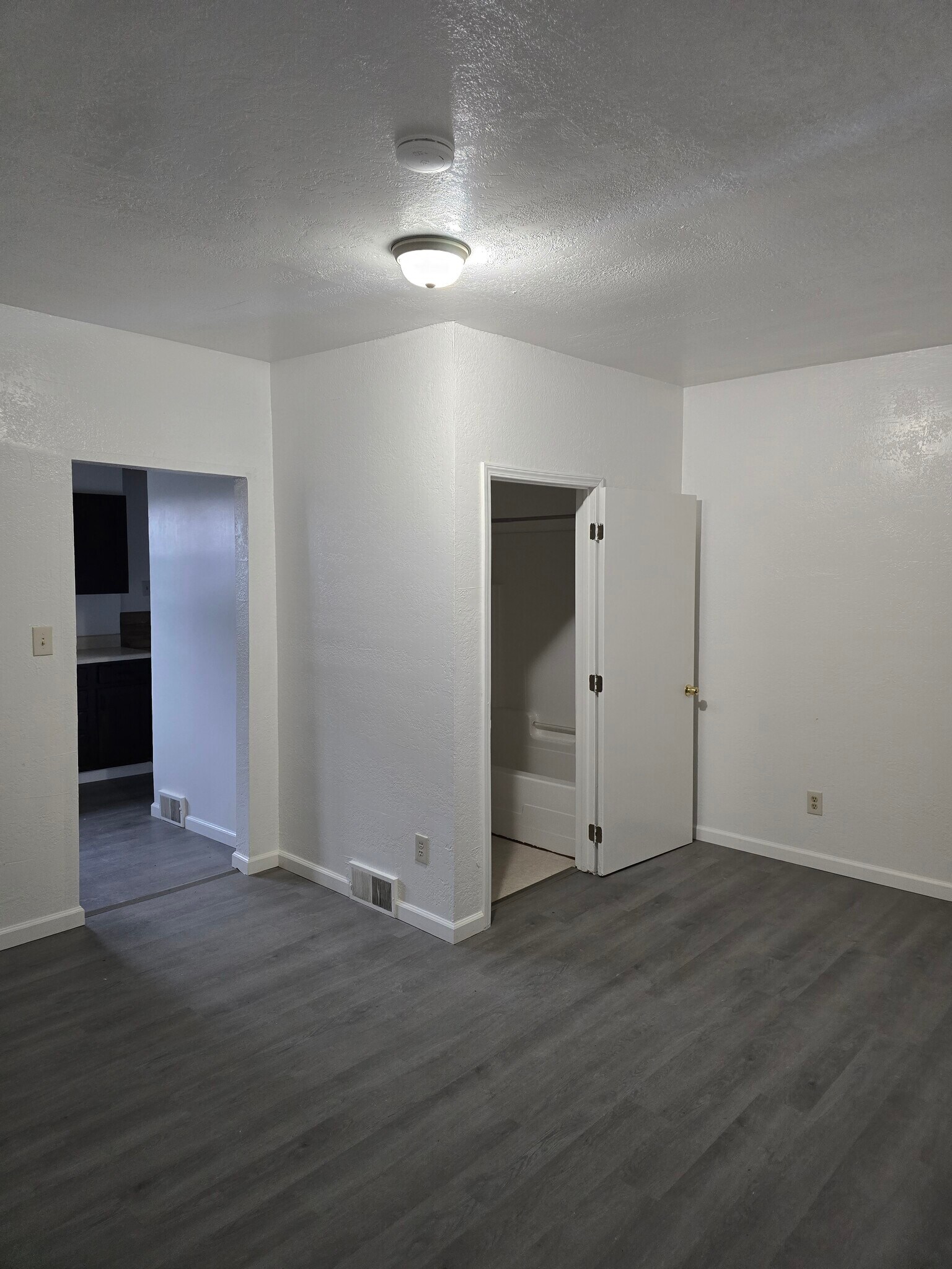 Living room looking at kitchen and bathroom - 1508 Woodmont Ave