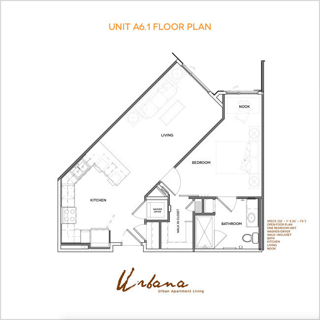 A6 Floorplan - Urbana Chula Vista Luxury Apartments