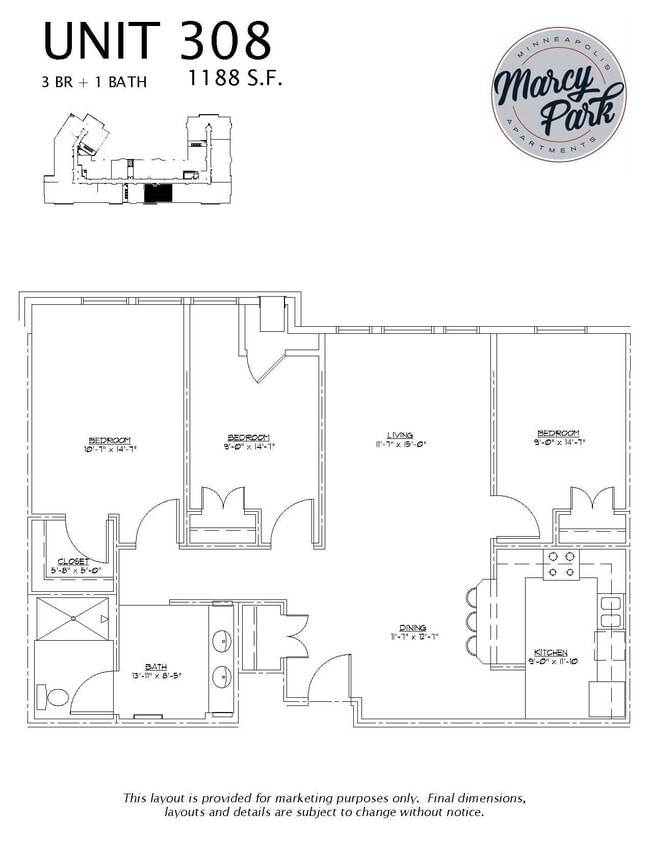 Floorplan - MPA / Marcy Park Apartments