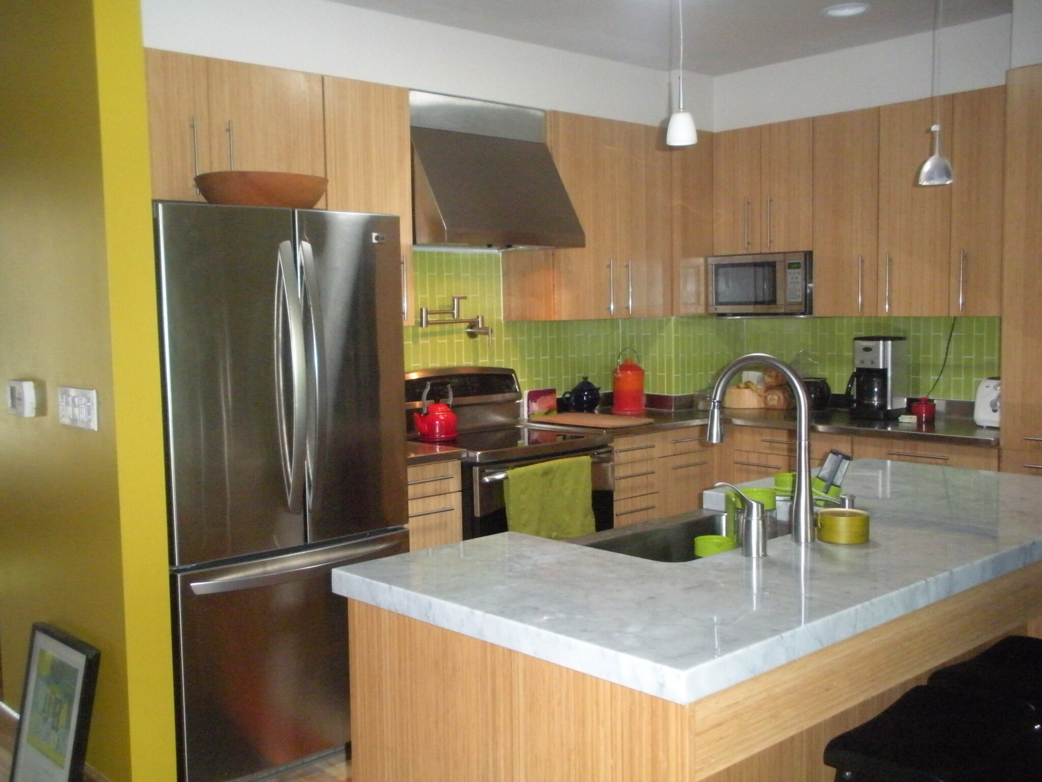 kitchen with marble island - 5047 Hazel Ave