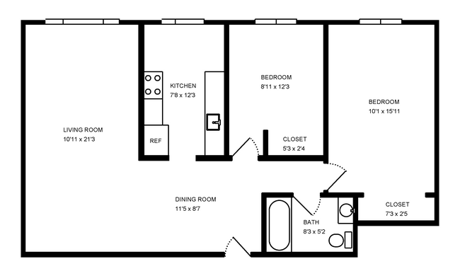 Floorplan - The Chase Apartment Homes