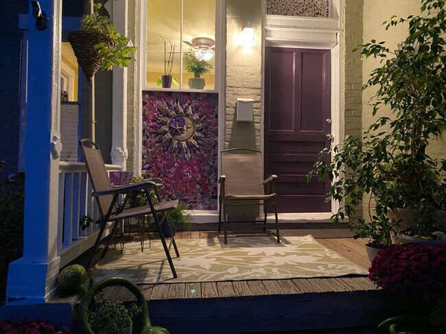 Front porch with mosaic art work. - 5920 Kellogg Ave