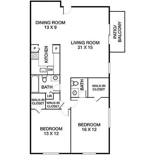 Floorplan - Royal Crest Estates Apartments