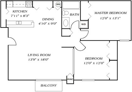2BR/1BA - Southwyck Park Apartments