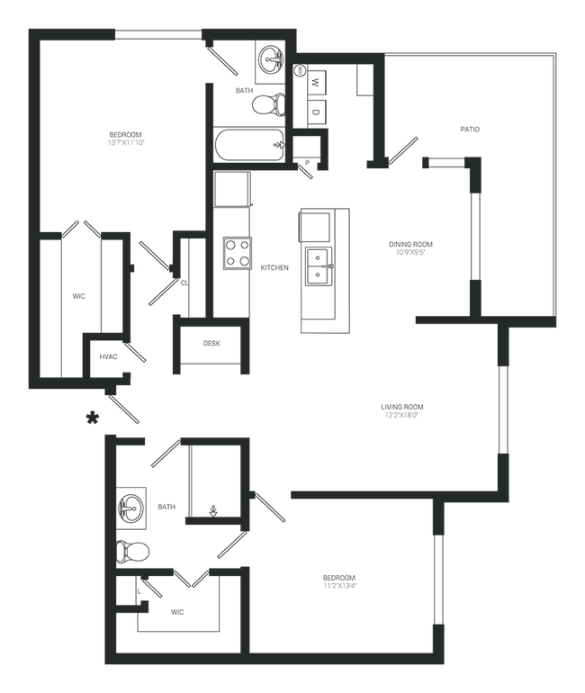 Floorplan - The Fountains of Conroe Apartment Homes