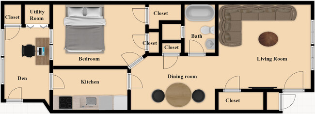 Floorplan - Tilbury Garden Apartments