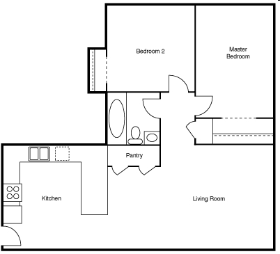 2BR/1BA - Victoria House