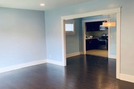 Looking into the dining room and kitchen - 926 N Maple St