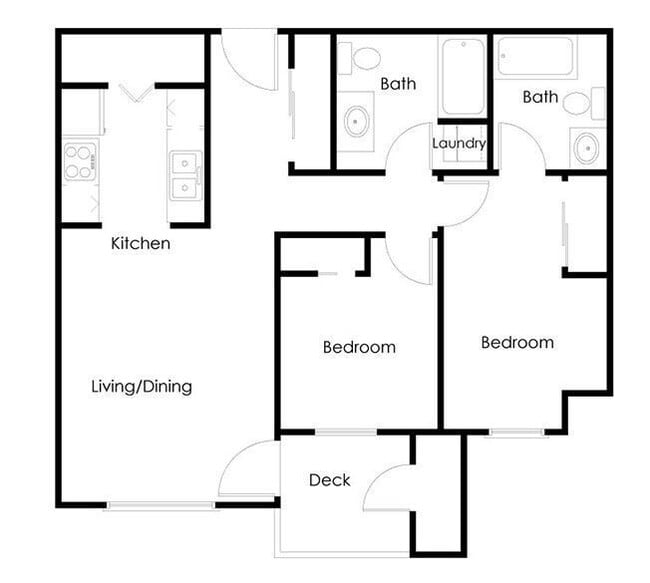 B2 floor plan Willamette Gardens - Willamette Gardens