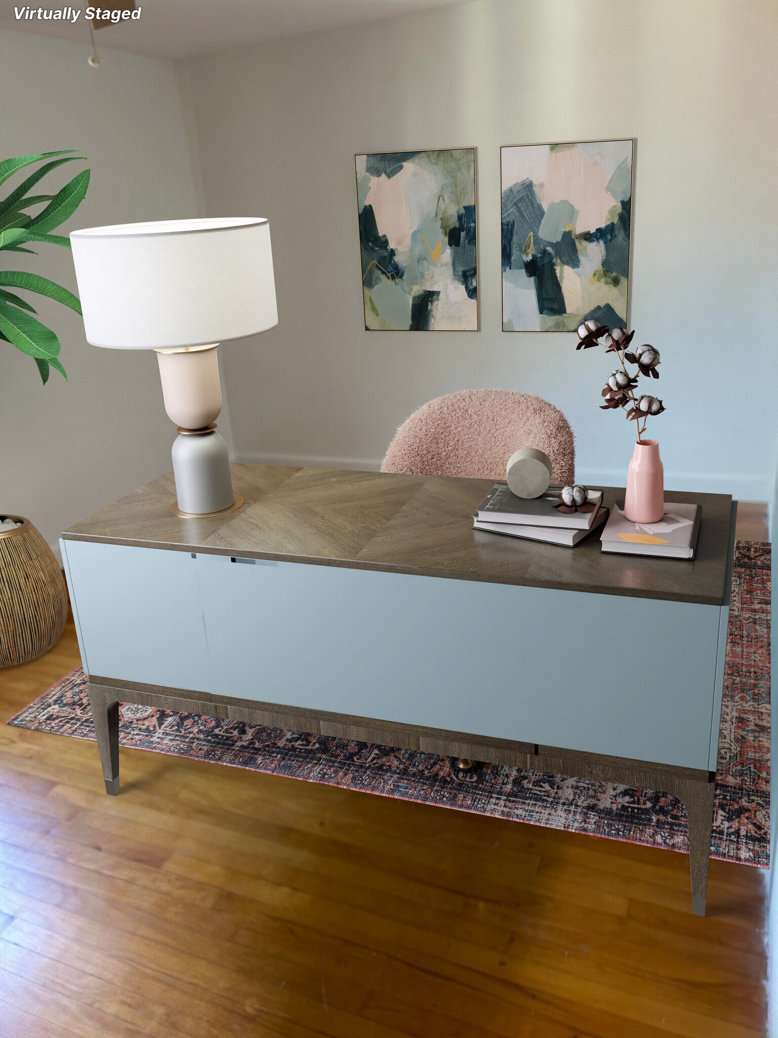 Virtually stage bedroom as office - 36 Pierce Rd