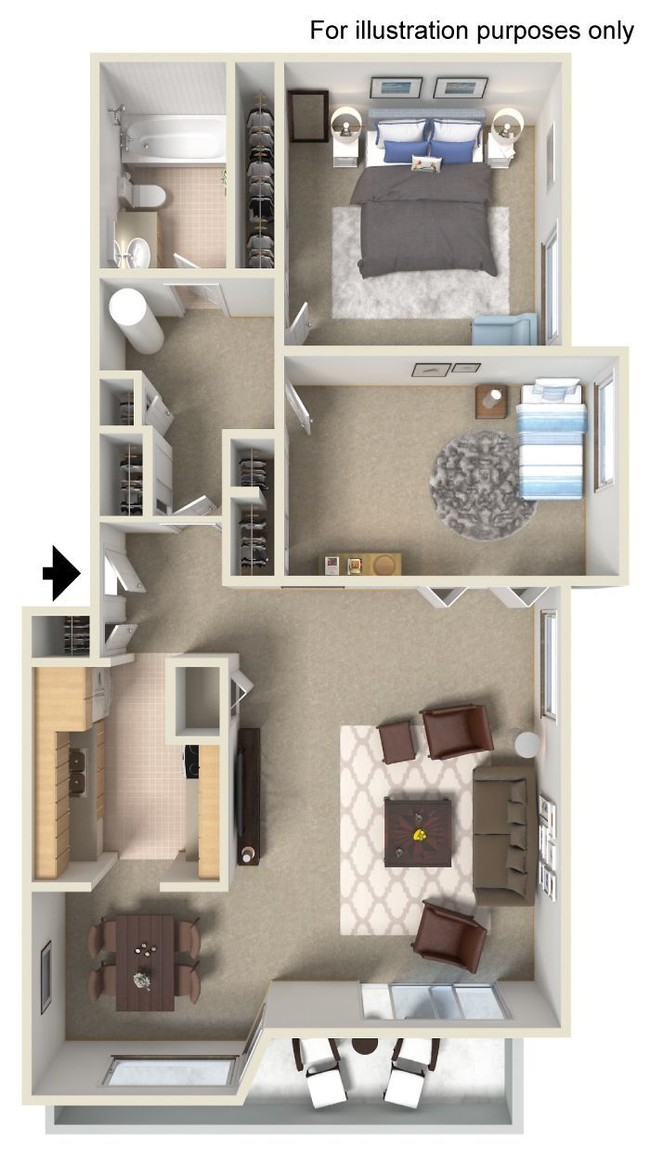 Floorplan - Oak Creek Apartments