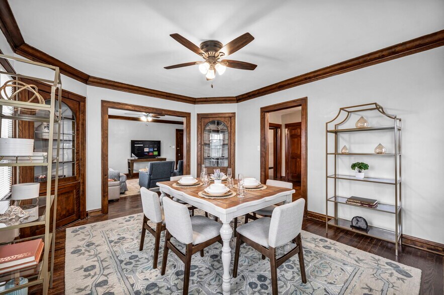 Elegant dining space seats 6 – great for meals, games, or extra workspace - 3386 Westbury Rd