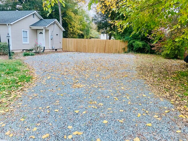Gravel driveway - 407 Somers Ave