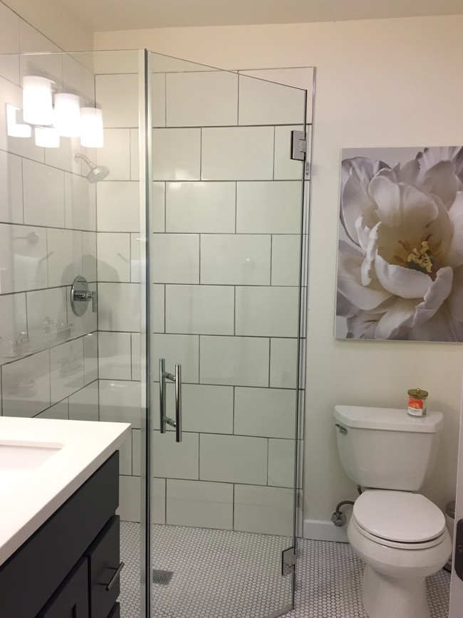 Walk in glass shower. - 4575 W 173rd St