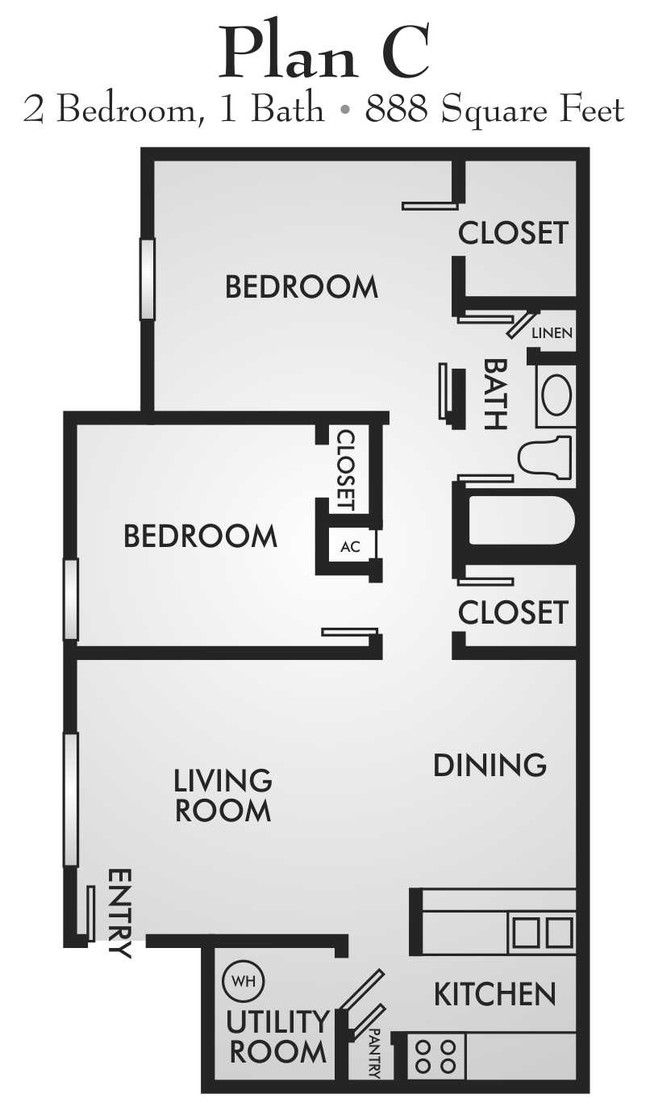 Plan C - Rolling Oaks Apartment Homes