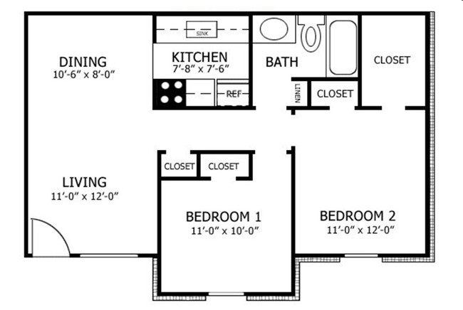 2BR/1BA - Heatherbrook Apartments - Senior Living