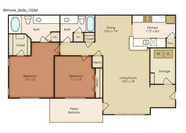 Floorplan - Crestmark Apartment Homes