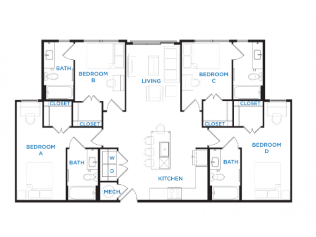 D2 1415sq - Berkeley House | Student Housing