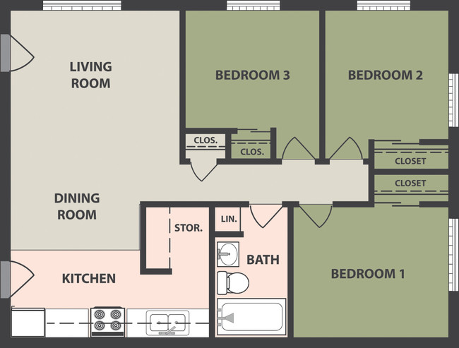 Floorplan - Bridgewater Place Apartments