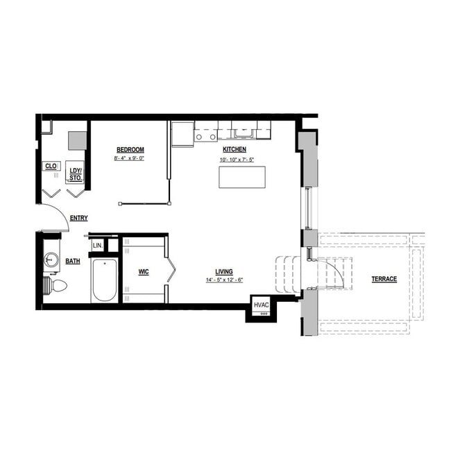 Floorplan - Parisian on Vine Apartments