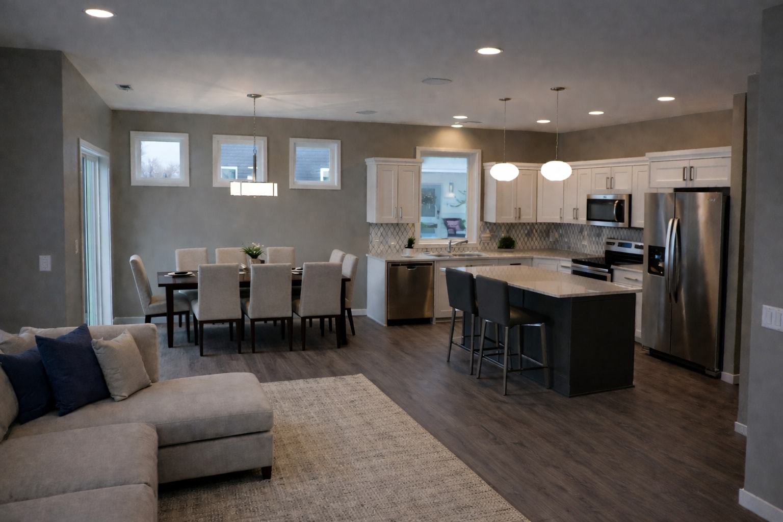 Open concept living/kitchen space (virtually staged) - 3805 Stacy Dr