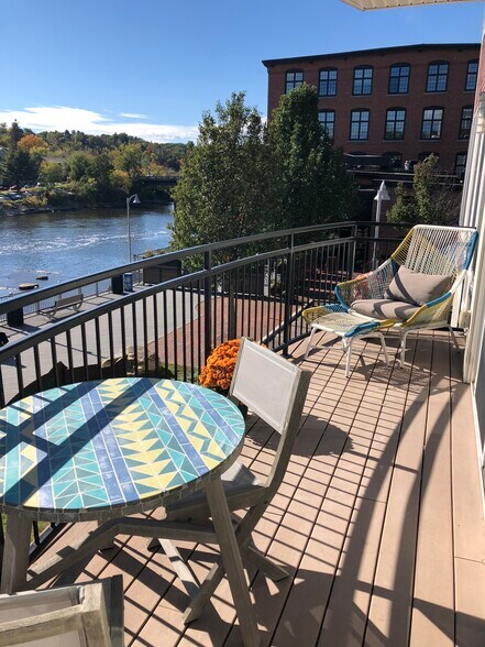 Balcony overlooking waterfall - 60 Winooski Falls Way