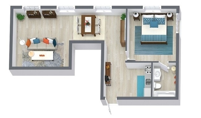 Tribeca Floor Plan - Campus View Apartments