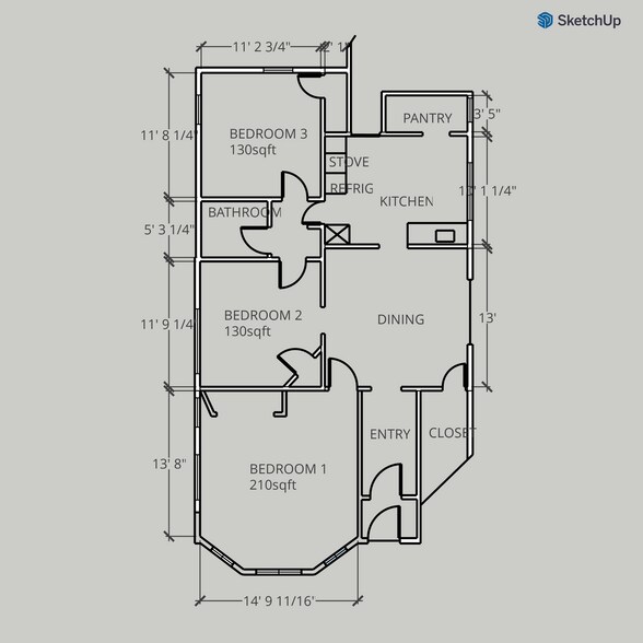 Floor Plan - 308 S Broom St