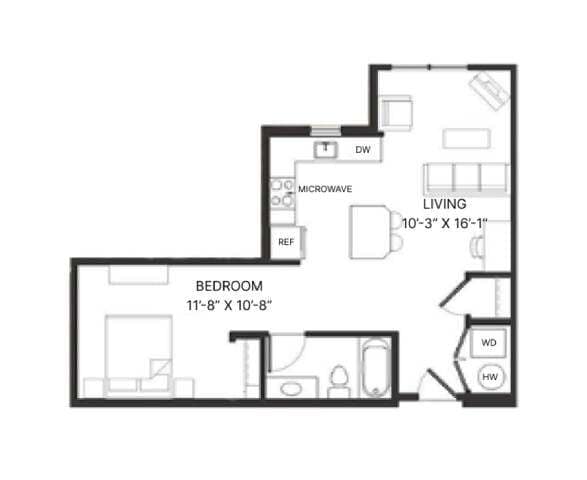 Floorplan - Peregrine Place Apartments