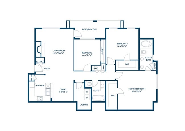 3 Bedroom | 2 Bath | 1530 SF - Avalon Oaks Apartments