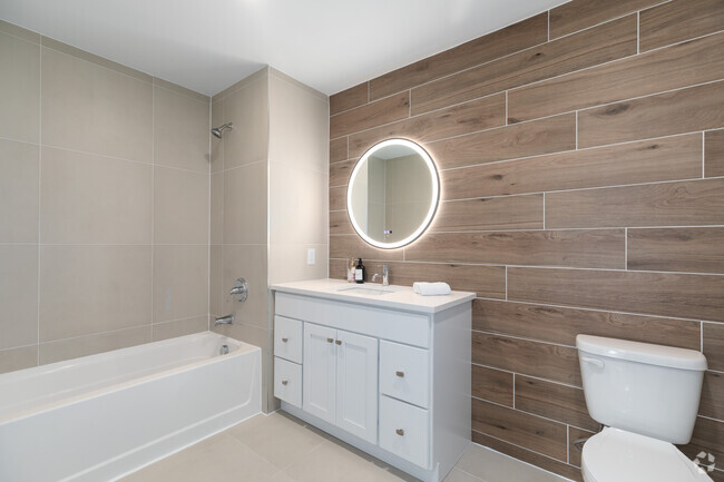 2BR, 2BA - 1,072SF - First Bathroom - Belmont Apartments