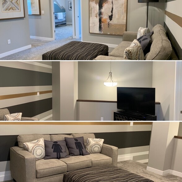 13 x 14 upper level loft offers bonus space to be used as media room, home office or study area. (model home picture) - 4825 Martingale Drive