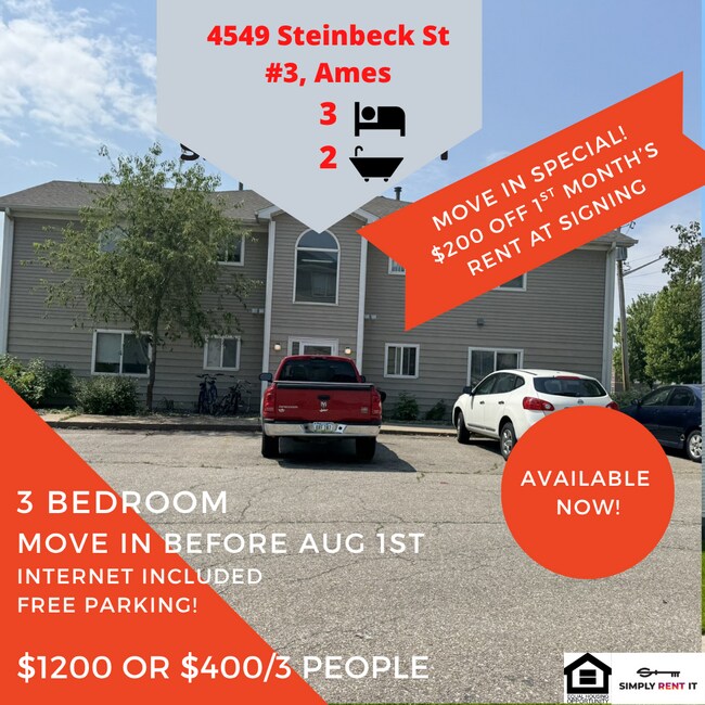Primary Photo - 3 Bedroom 2 Bathroom with Internet!