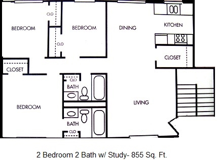 Floorplan - Oak Meadow Villa Apartments