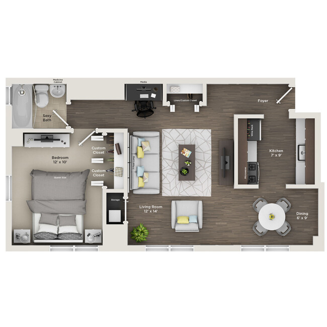 Floorplan - Plaza Club City Apartments