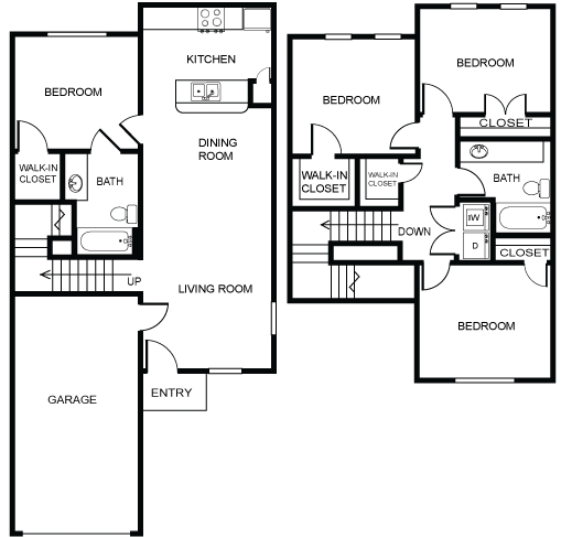 4BR/2BA The Golden - Chaparral Townhomes