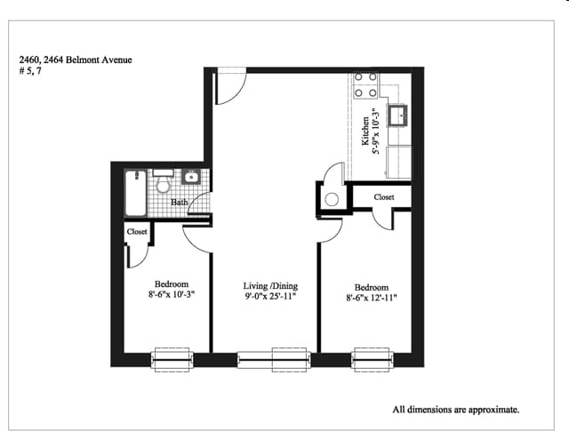2BR/1BA - Little Italy/Fordham University Gardens