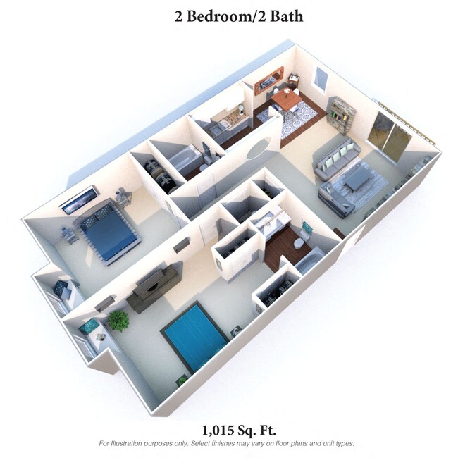 Floorplan - Hunter's Creek Apartments