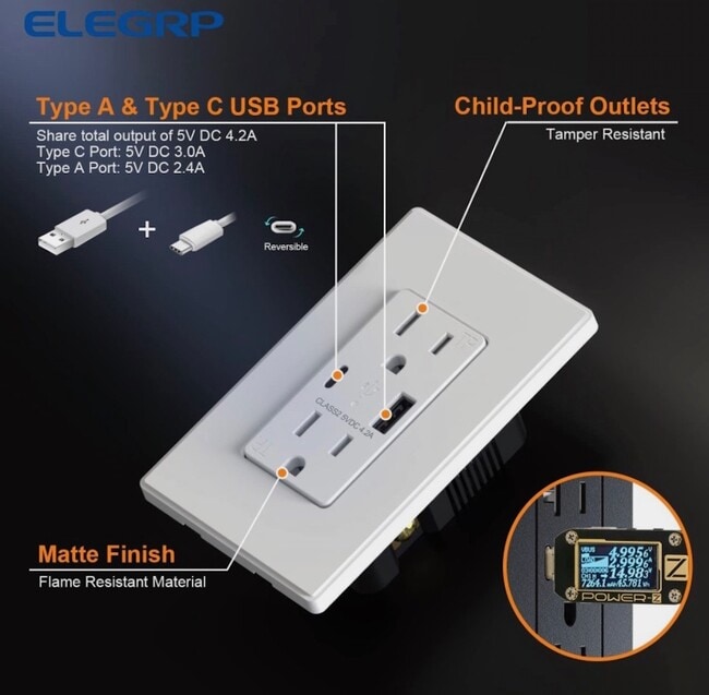 USB outlets - 30 True Way Ln