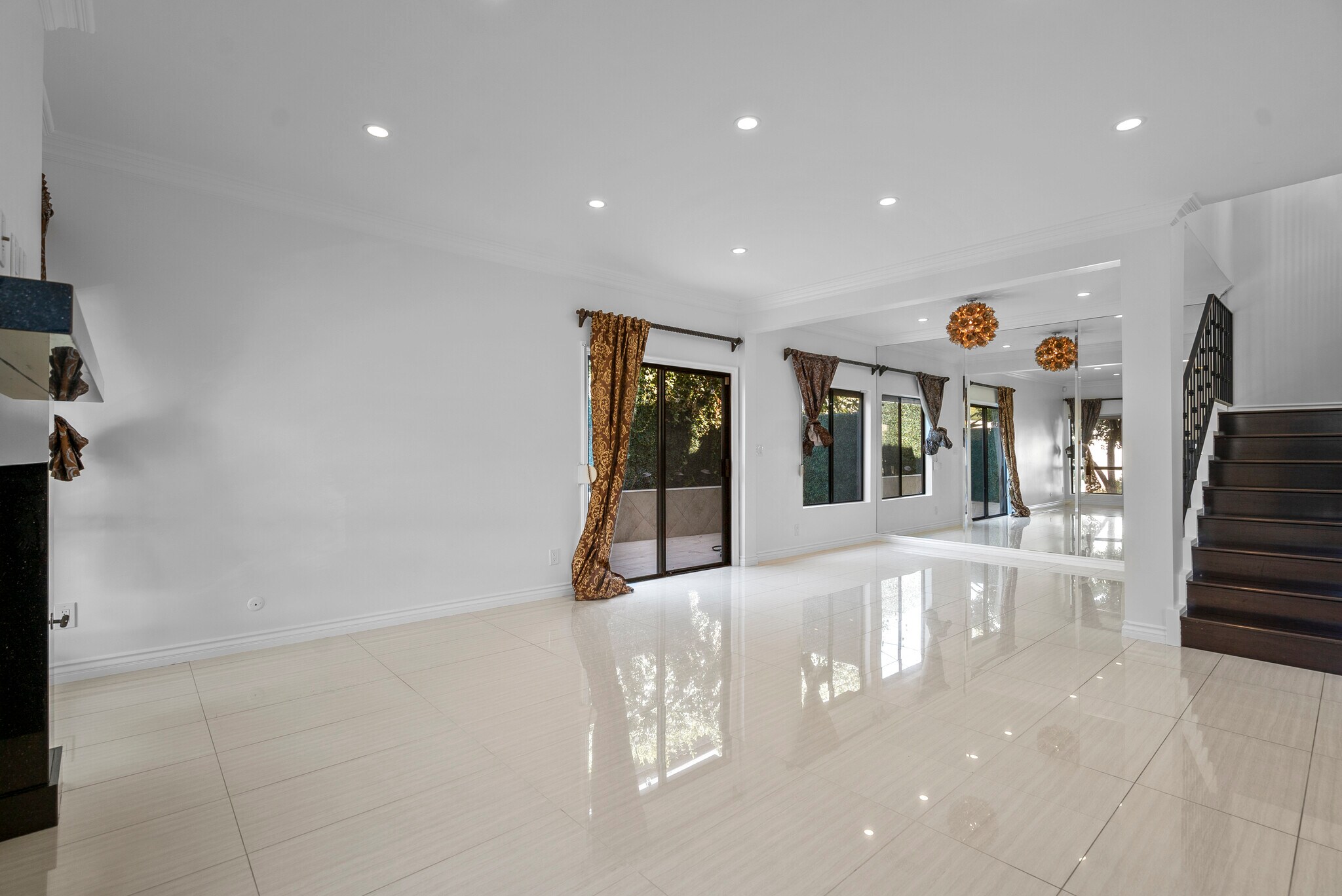Living Room view of Back Patio - 1734 N Verdugo Rd