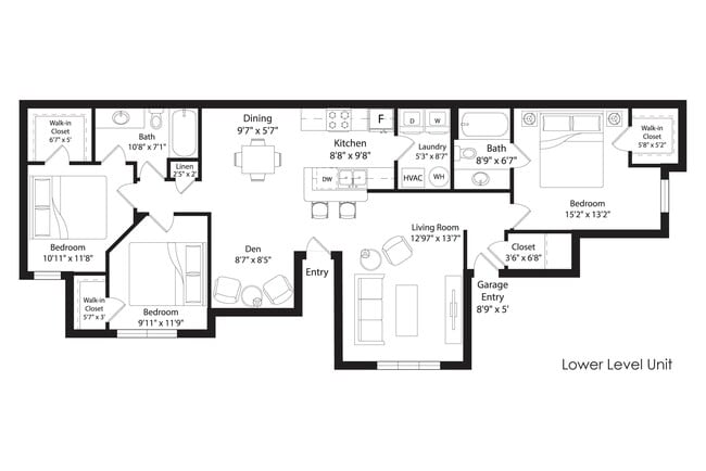 Floorplan - Cascade Shores Townhomes + Flats