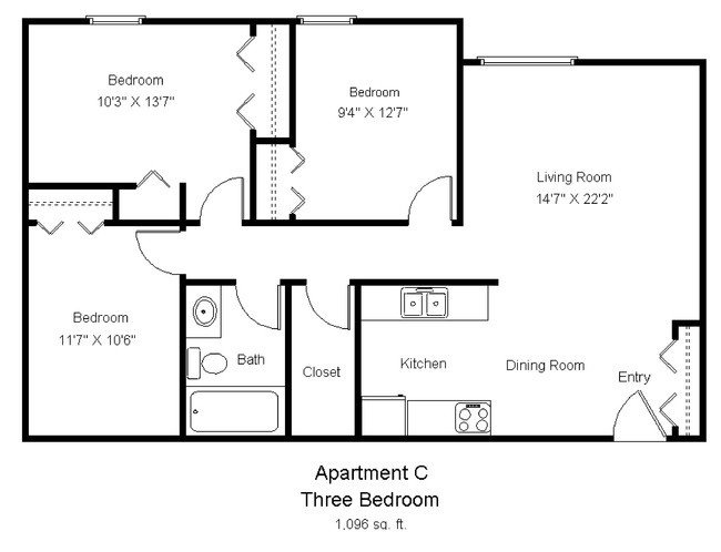 Floorplan - Fairview Apartments