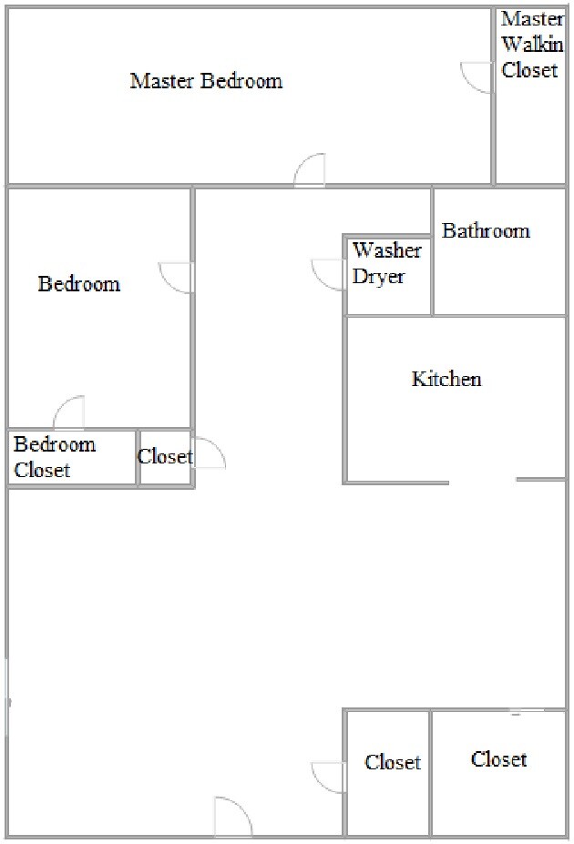 *Rooms are not to scale.* - Hidden Park Apartments