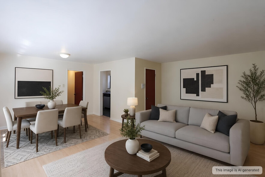 Unit 12B - Virtually Staged Living/Dining - NORMANDY