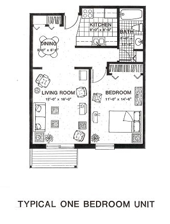 1 Bedroom Apartment - Apple Tree Apartments