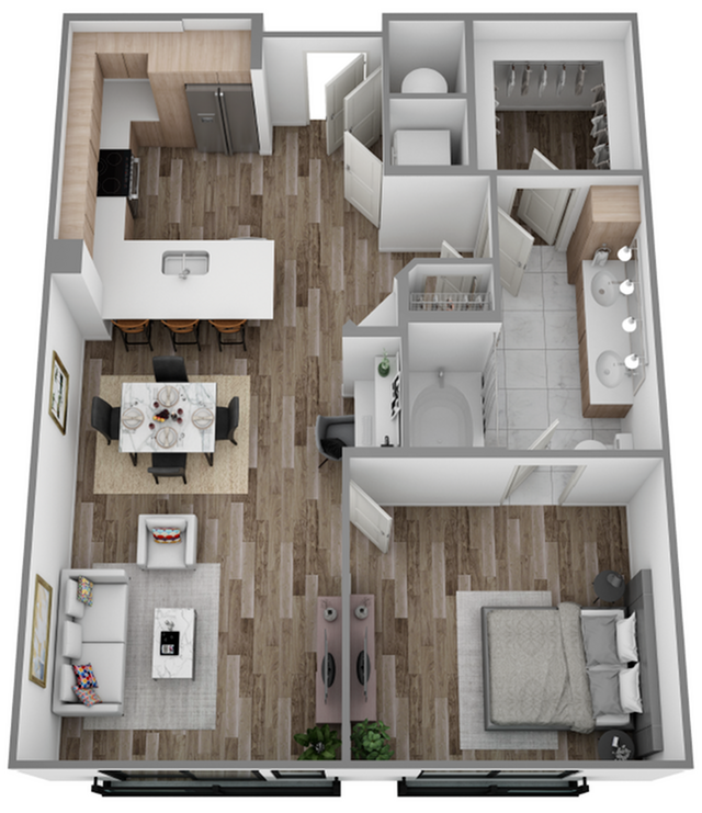 3D 1 Bed /1 Bath - E Floorplan - Hanover Hyannis